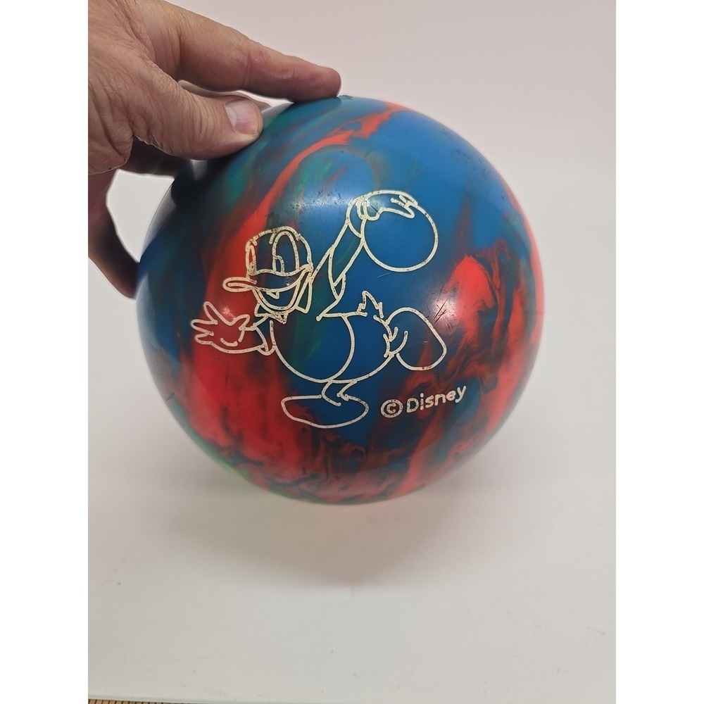 Brunswick Disney Donald Duck Cosmic Bowler 8 lb Bowling ball Cracked Display Onl